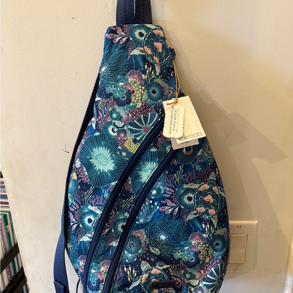 Sakroots Handbags - Sakroots Blue and Green Floral Backpack